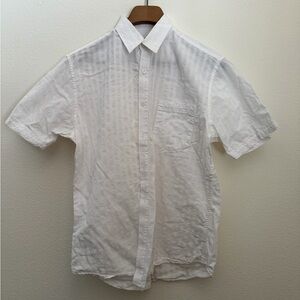 James Campbell White Casual Button Down Shirt short sleeve